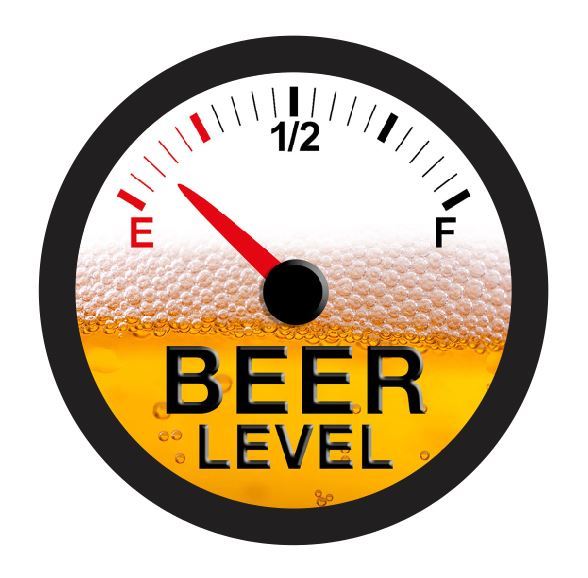 Beer Gauge Level Sticker R1287