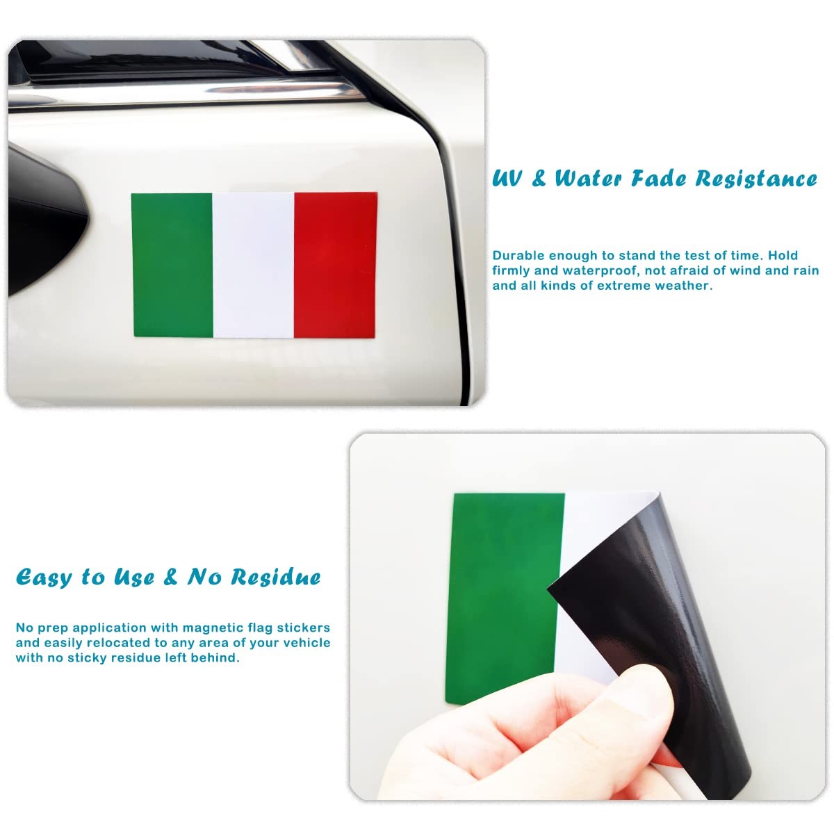 Italy Italian Flag Magnet Decal For Car Truck SUV 3×5 Inch 3 PCS Bumper Sign