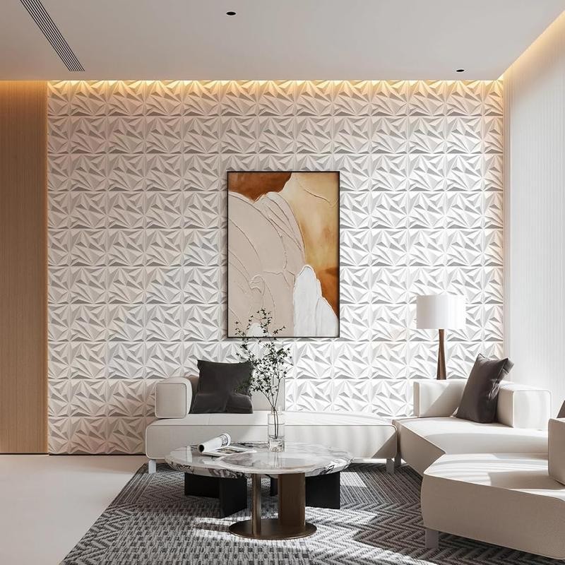 33 Pack 3D Wall Panels Interior Decor Textured Wall Covering Easy Installation