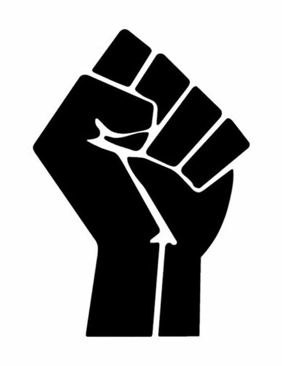 Black Lives Matter BLM Fist Die Cut Glossy Fridge Magnet