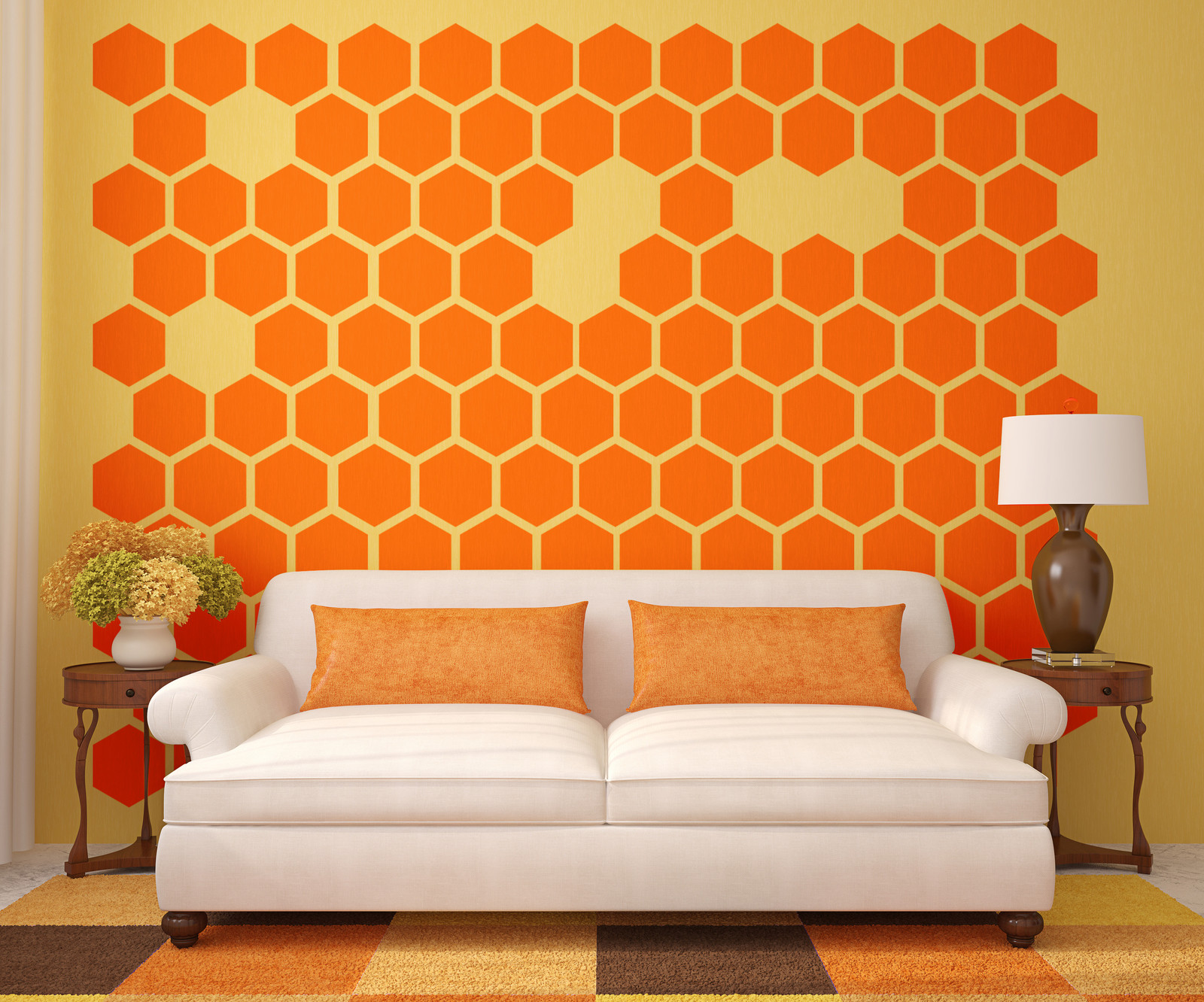 Hexagon Wall Decal, Honeycomb Wall Decal, Geometric Wall Decal, Modern Decals