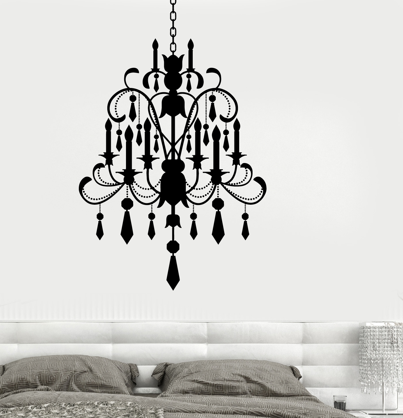 Wall Vinyl Decal Chandelier Amazing Modern Decor For Living Room Bedroom z3702