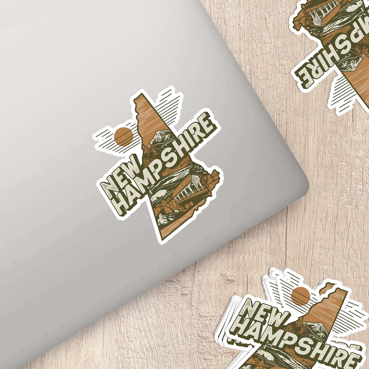 Retro Vinyl State Sticker – New Hampshire