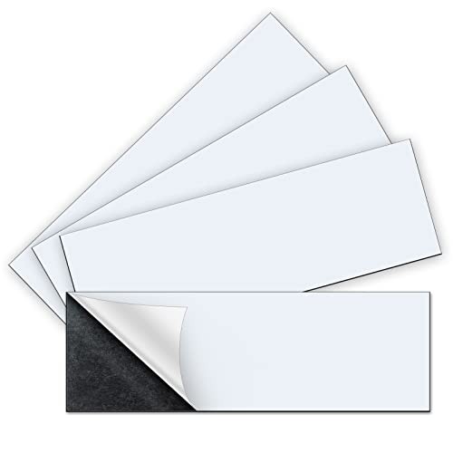 4Pcs 12" X 4" Bumper Sticker Magnets, Flexible Magnetic Bumper Sticker 4PCS