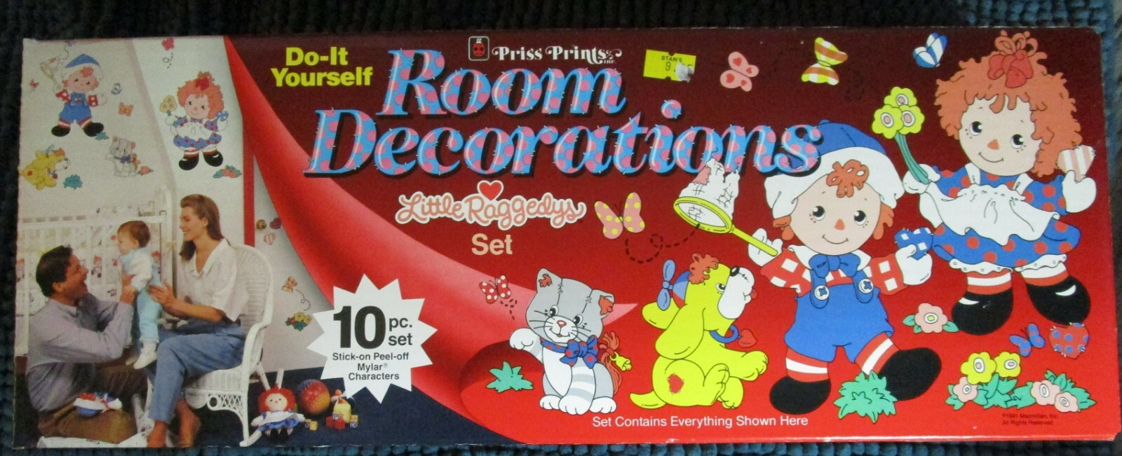 NEW Raggedy Ann & Andy Nursery Wall Stickers Decals Decor LITTLE RAGGEDYS 1991