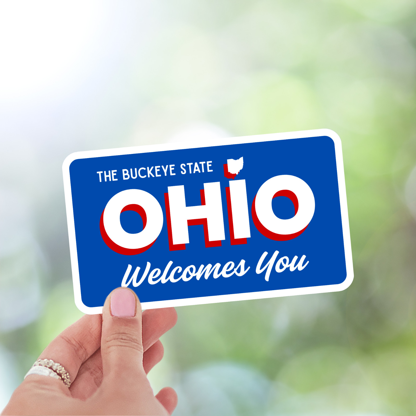 Welcome to Ohio Sticker The Buckeye State Vinyl Waterproof Decal