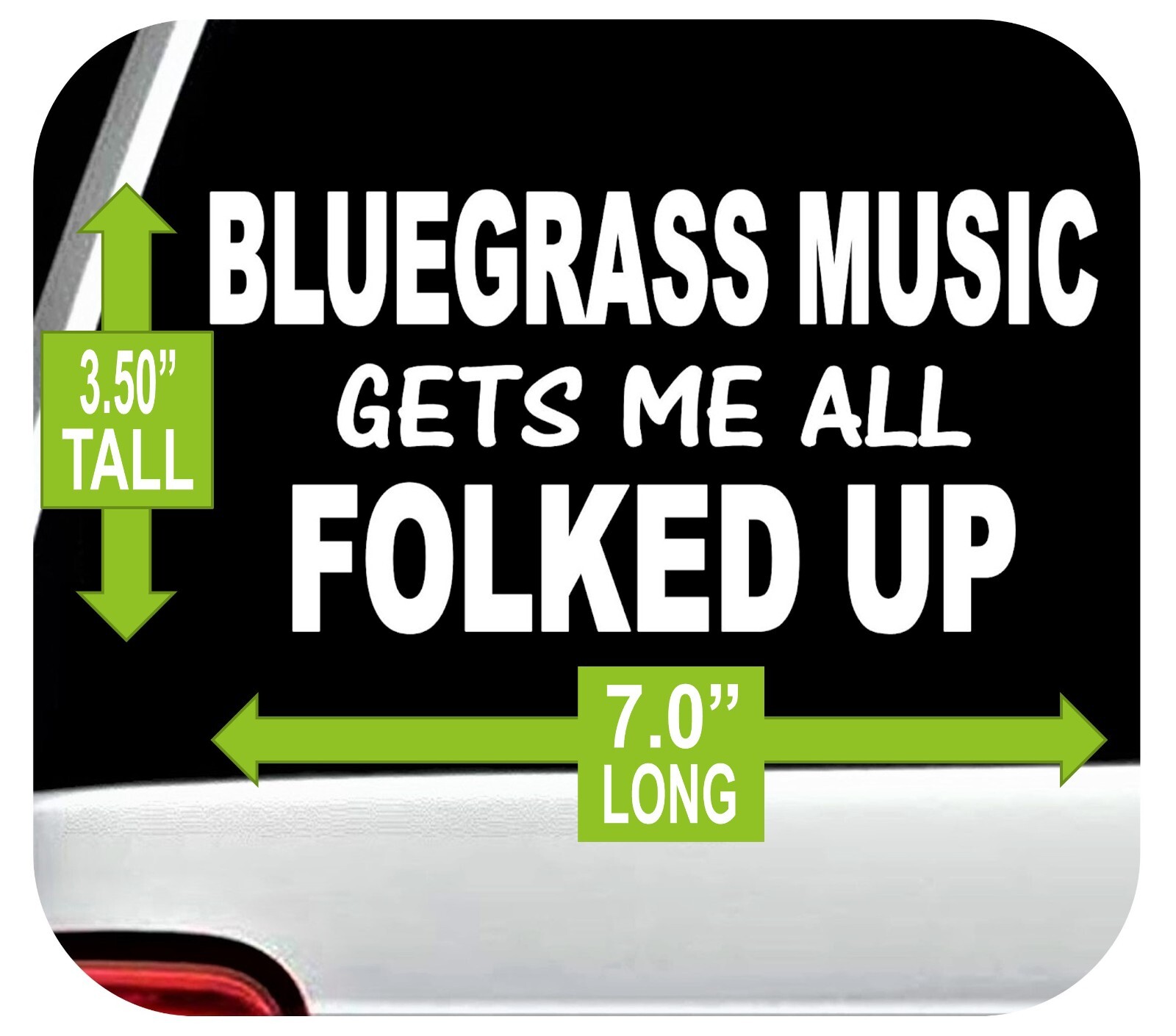 Bluegrass Music Banjo Guitar Fiddle Mandolin Decal Sticker Folk Music J1017