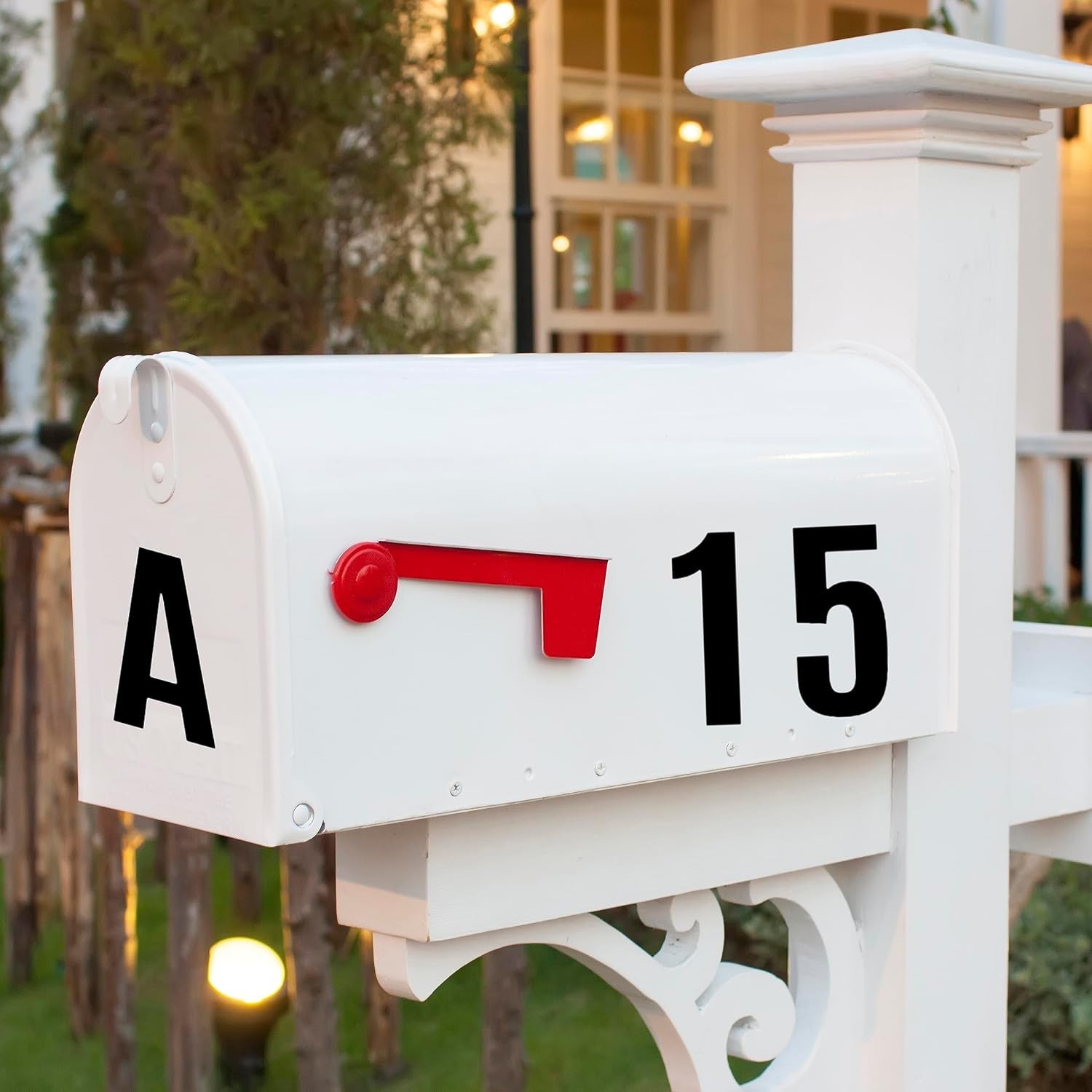 18 Sheets Self Adhesive Vinyl Letters Numbers Kit Black 5 Inch for Mailbox Signs