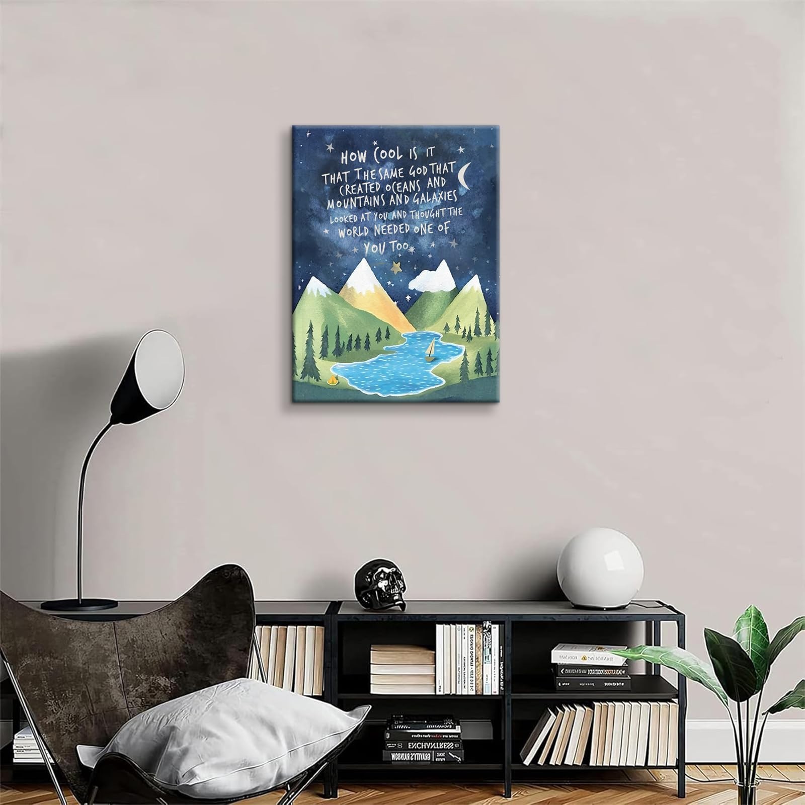 Inspirational Quotes Canvas Wall Art Nursery Wall Decor Christian Paintings P…