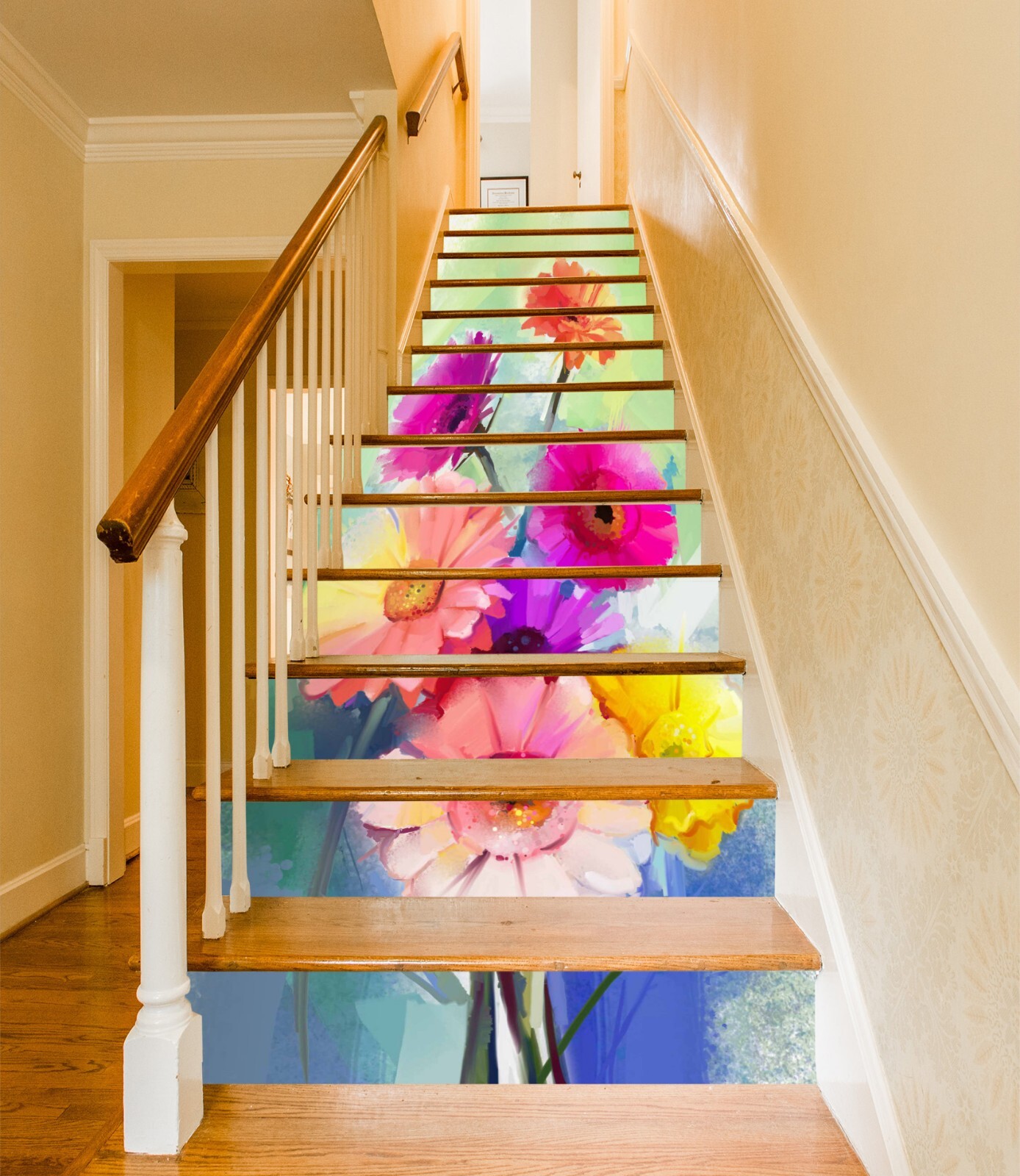 3D Beautiful Bouquet AZ449 Stair Risers Decoration Mural Vinyl Wallpaper Kay