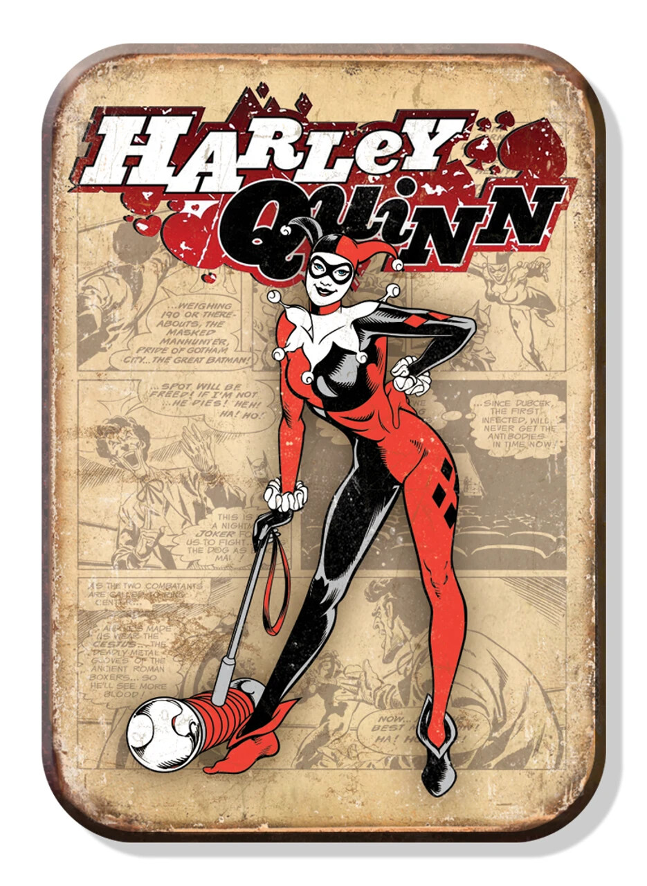 Harley Quinn DC Comics Sign Refrigerator Magnet Decor 2.5 x 3.5 Inch