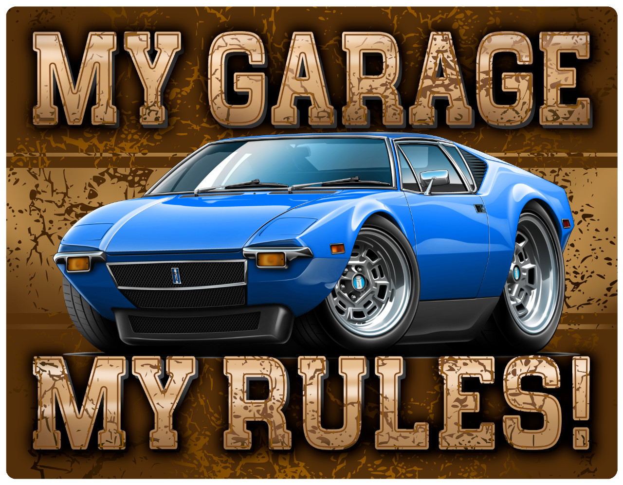 1971 1972 Pantera Exotic Car My Garage My Rules Wall Art Graphic Sticker