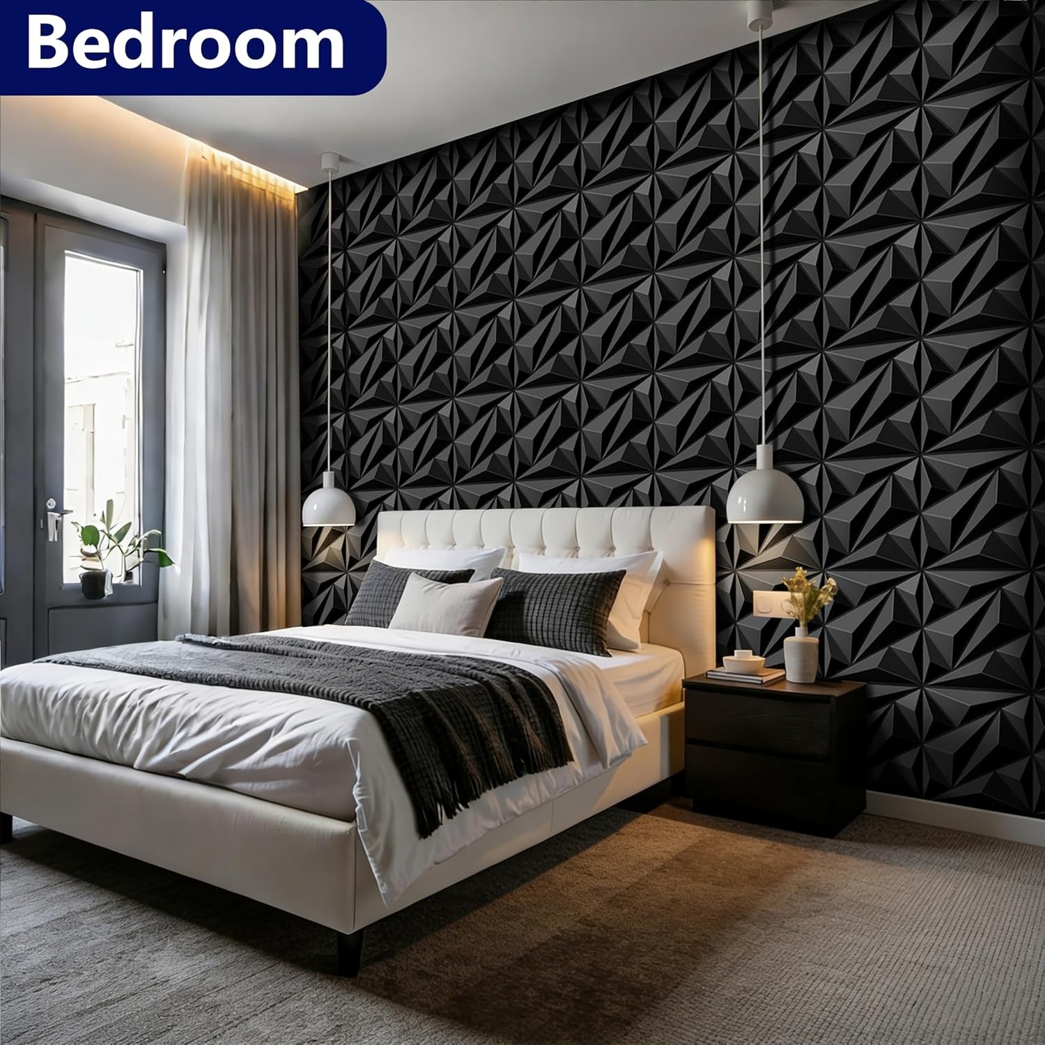 3D Wall Panel for Interior Wall Decor, PVC Wall Panels for Living Room Bedroo…
