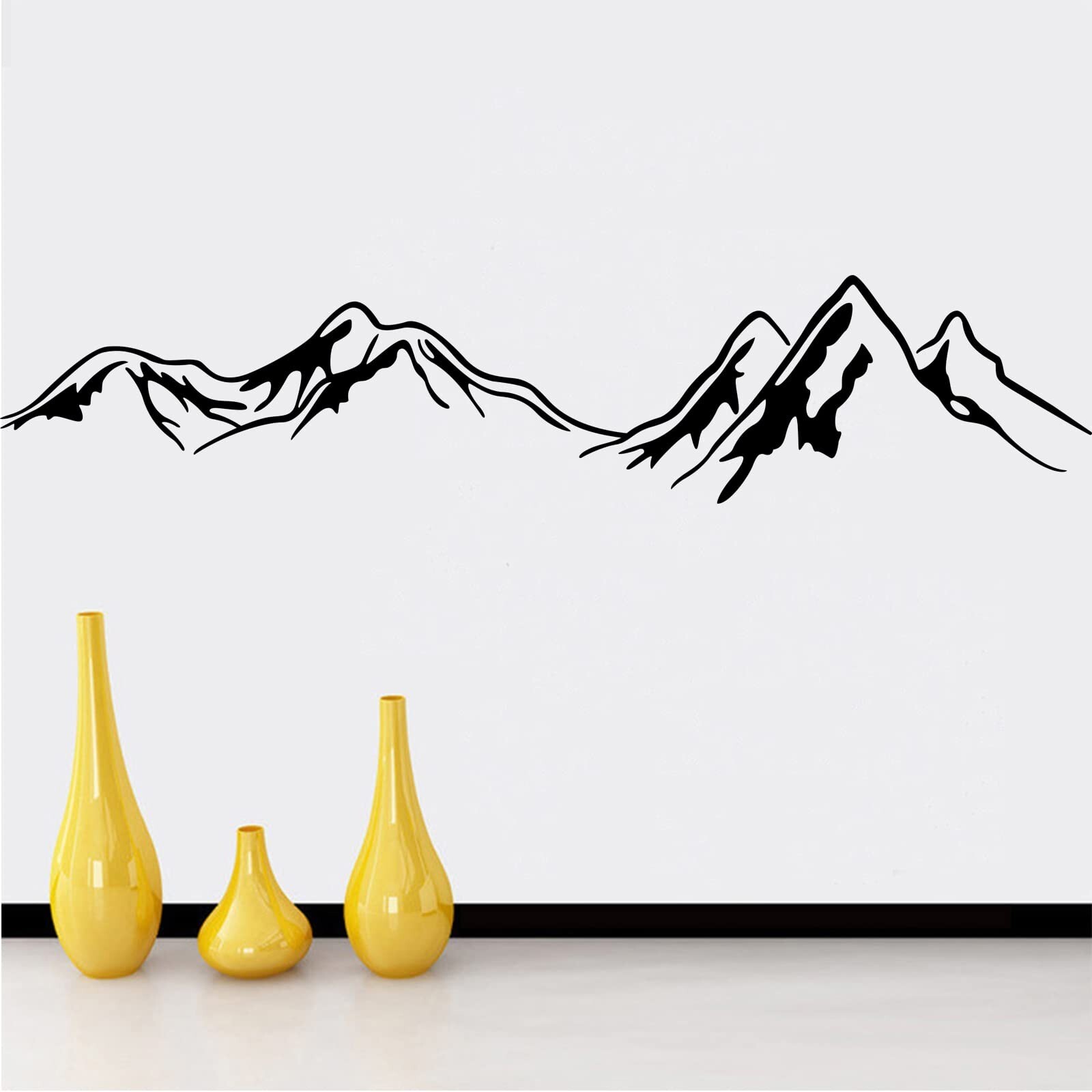 Big Mountains Wall Stickers Family Landscapes Wall Decals Beautiful Art Mural…