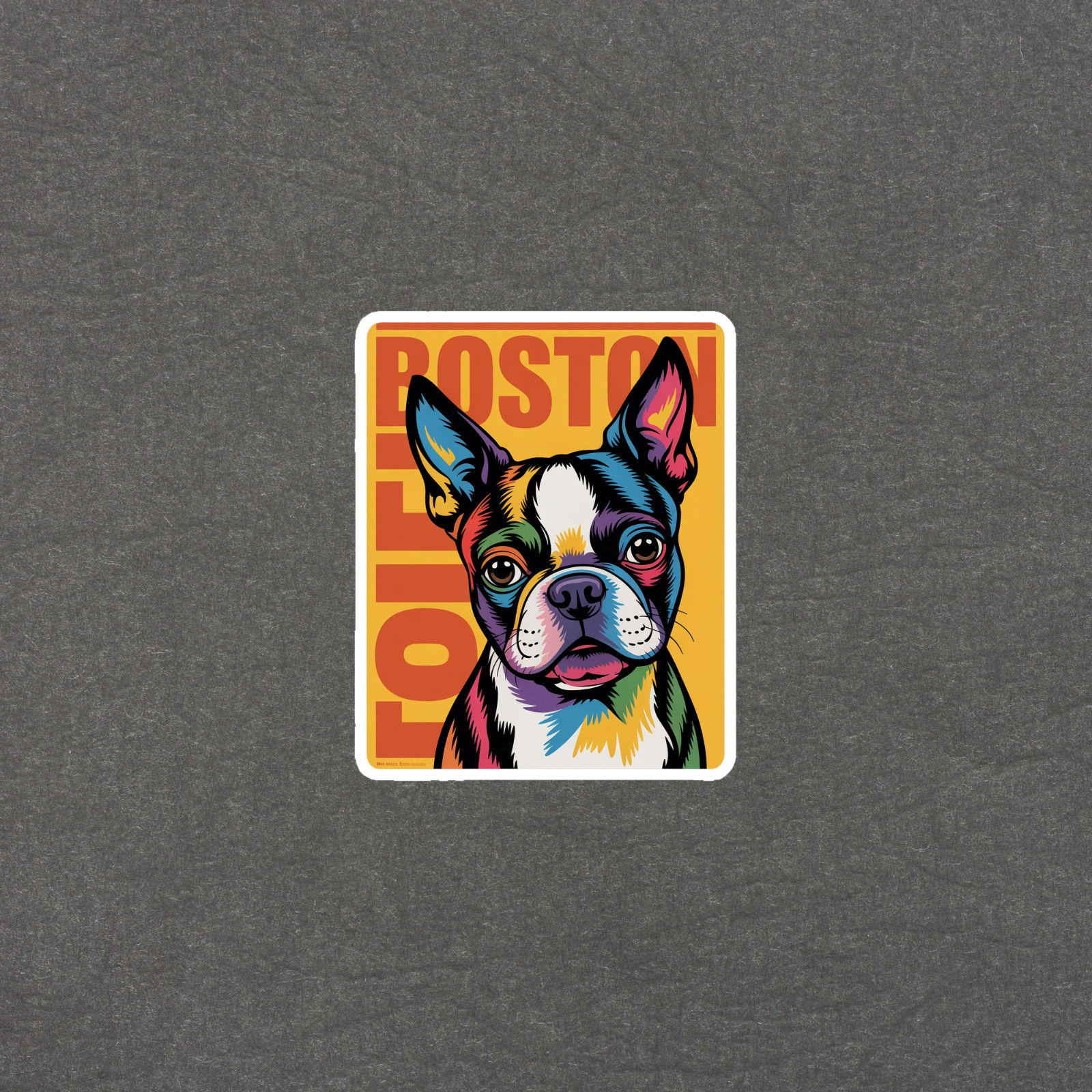 Colorful Boston Terrier Pop Art Dog Lover Vinyl Sticker #7137