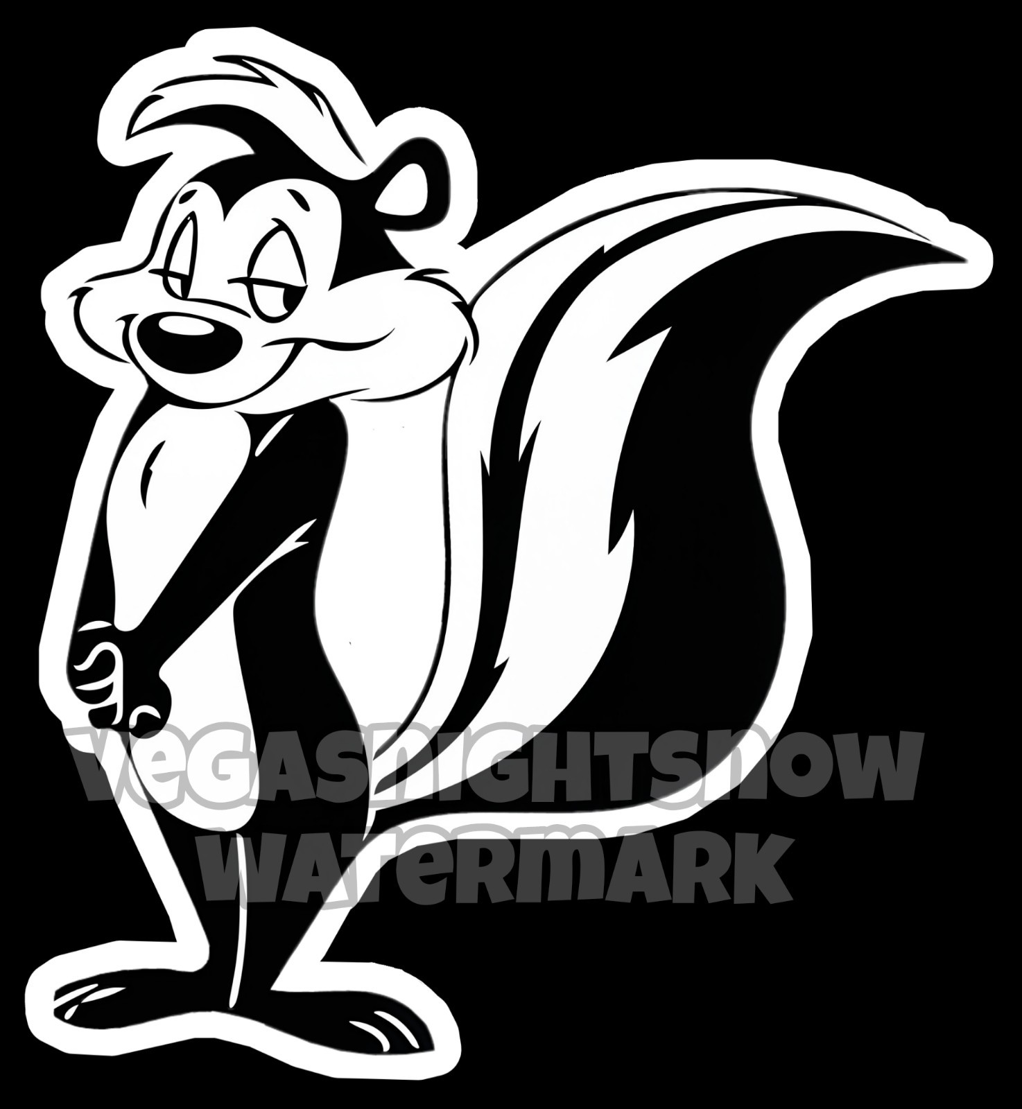 Pepe Le Pew Skunk 4 Inch Vinyl Sticker 80s Cartoons Indoor Outdoor UV Waterprf