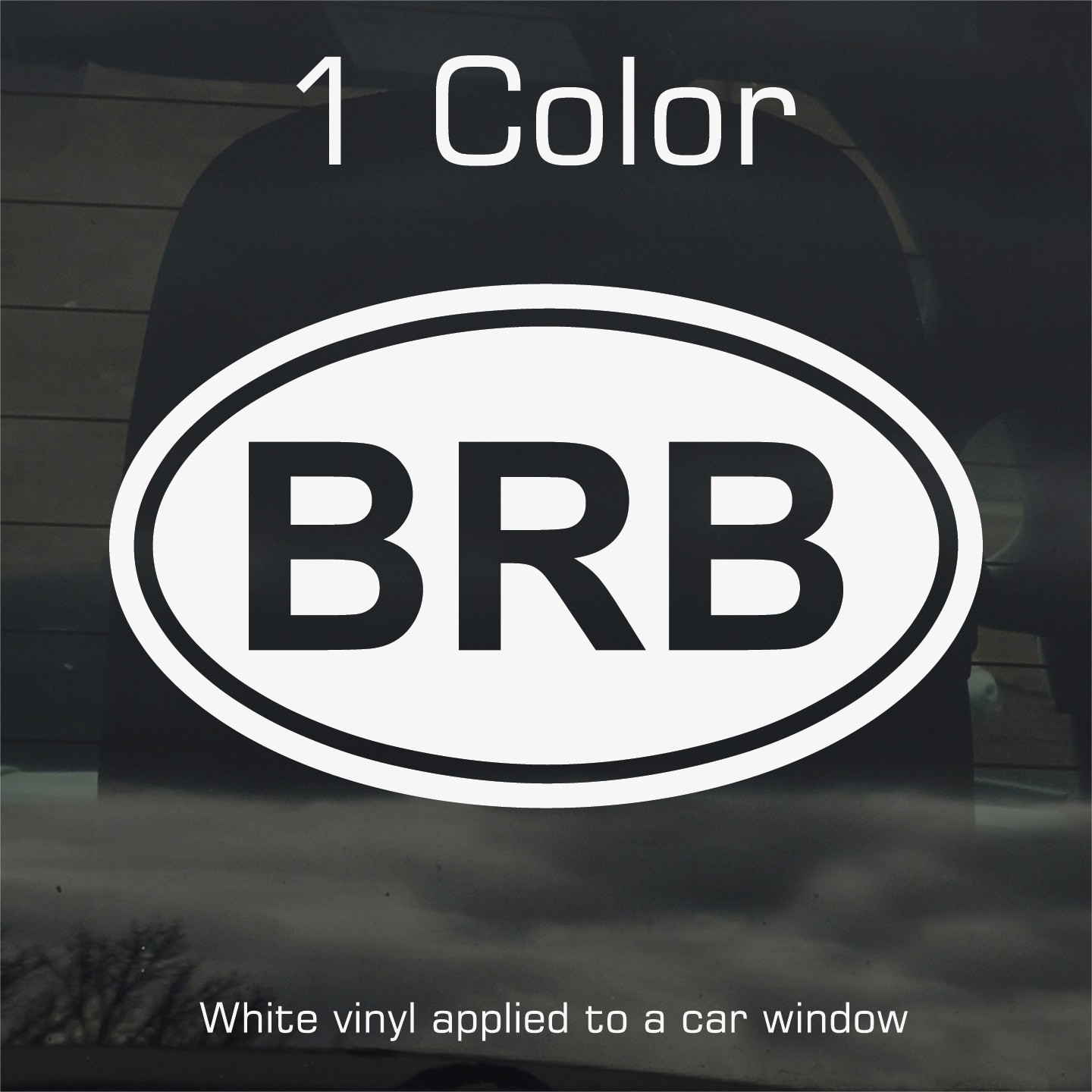 Barbados BRB Oval Country Code Vinyl Decal Sticker for Car Window Laptop & Gifts