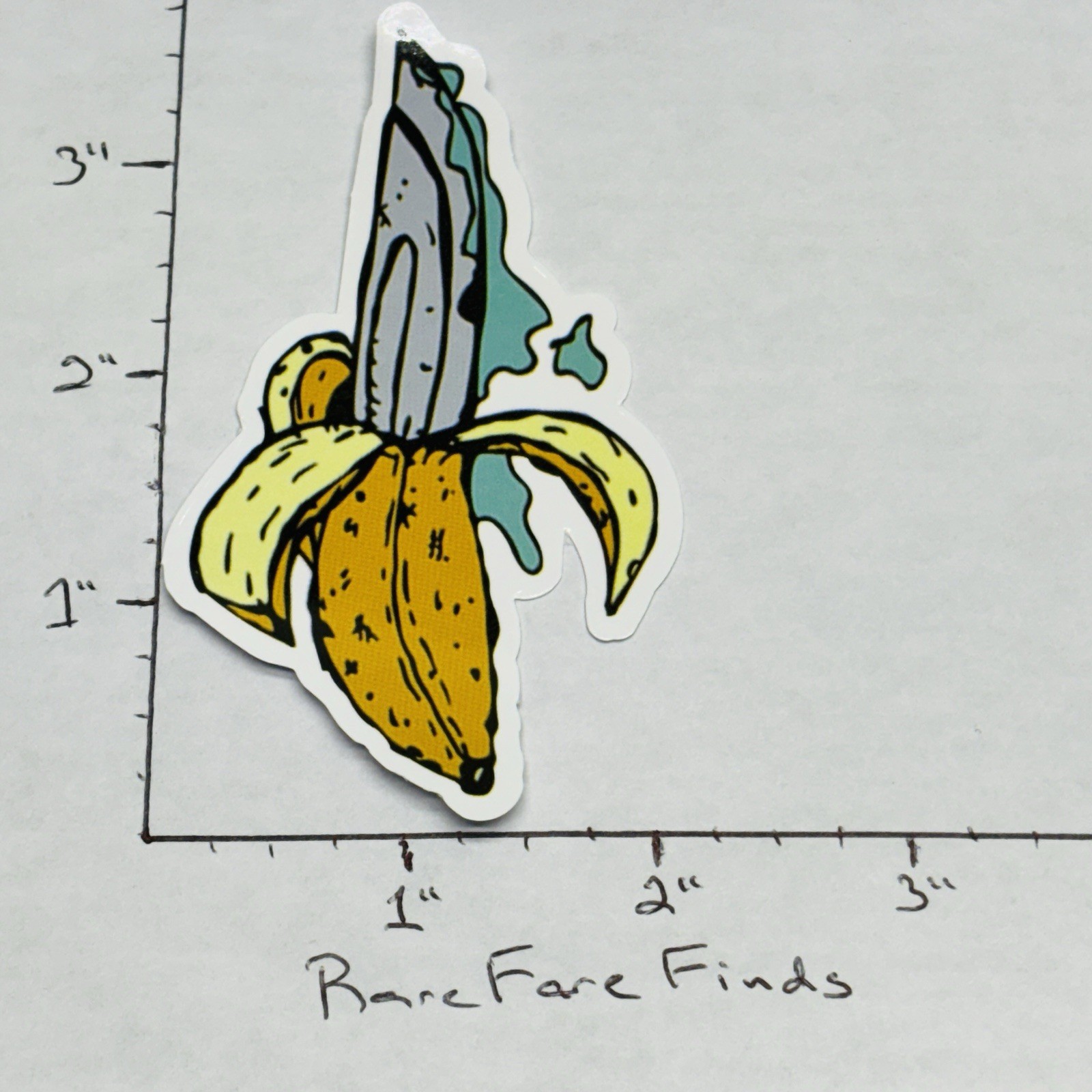 NEW‼ Peeled Banana Knife Blade Laptop Bottle Vinyl Decal Sticker • w/ Tracking‼