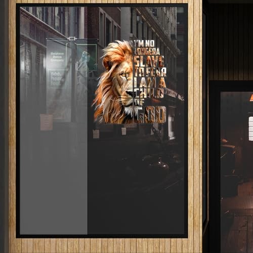 Premium Lion Car Decals, Funny Animal Waterproof Vinyl Sticker, 9×9 inches