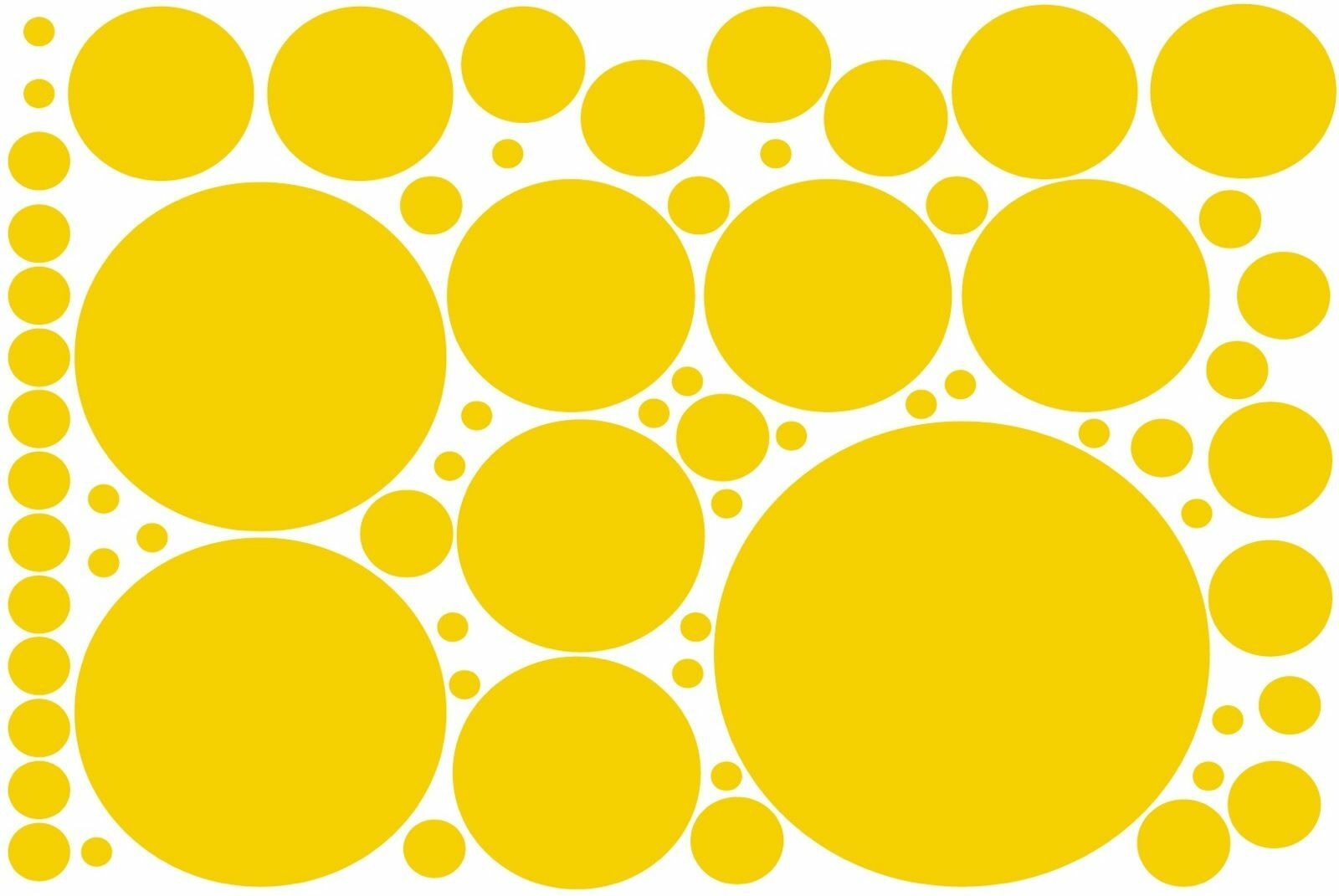 Rapid Vinyl 69 Random Various Sized Polka Dot Vinyl Decal Stickers Removable