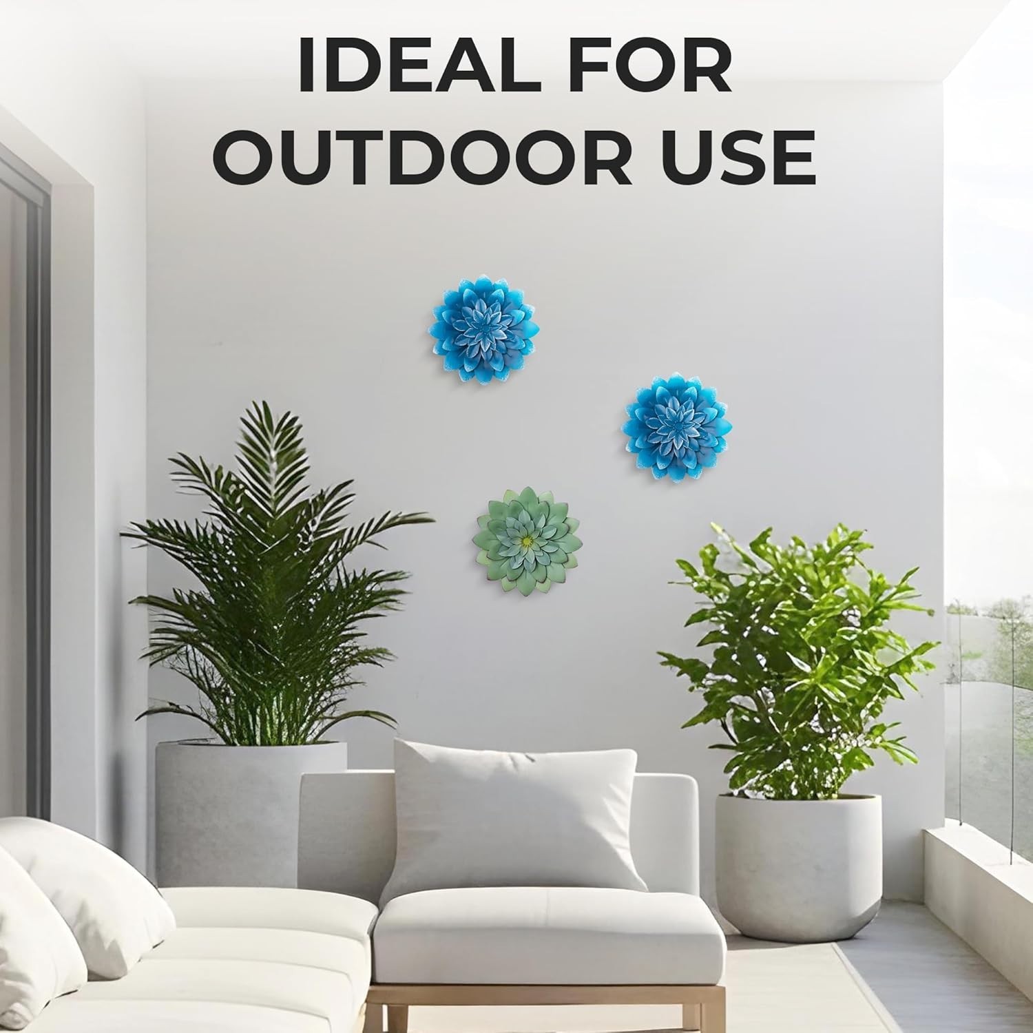 Stunning Succulent Metal Flowers Wall Decor – Perfect for Indoor & Outdoor