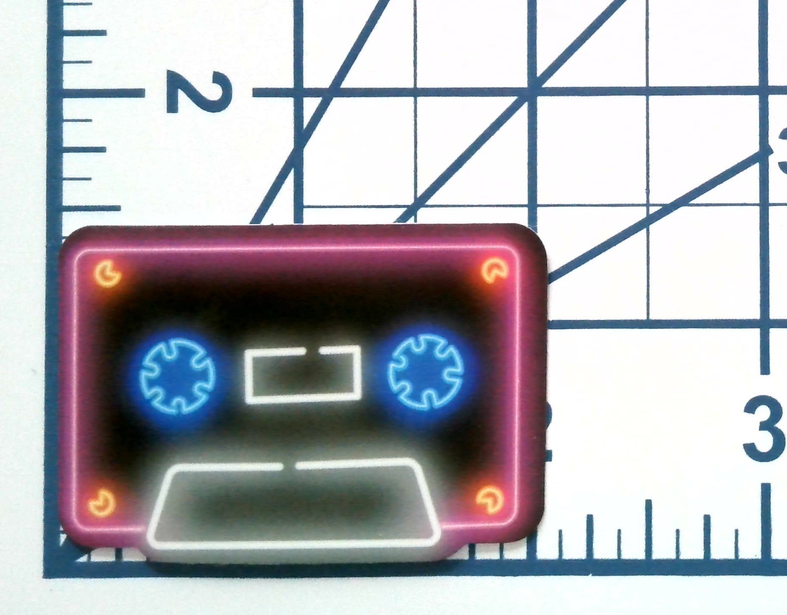 Neon Cassette Tape Vinyl Sticker Retro 80s Music Decal Vaporwave Aesthetic Art