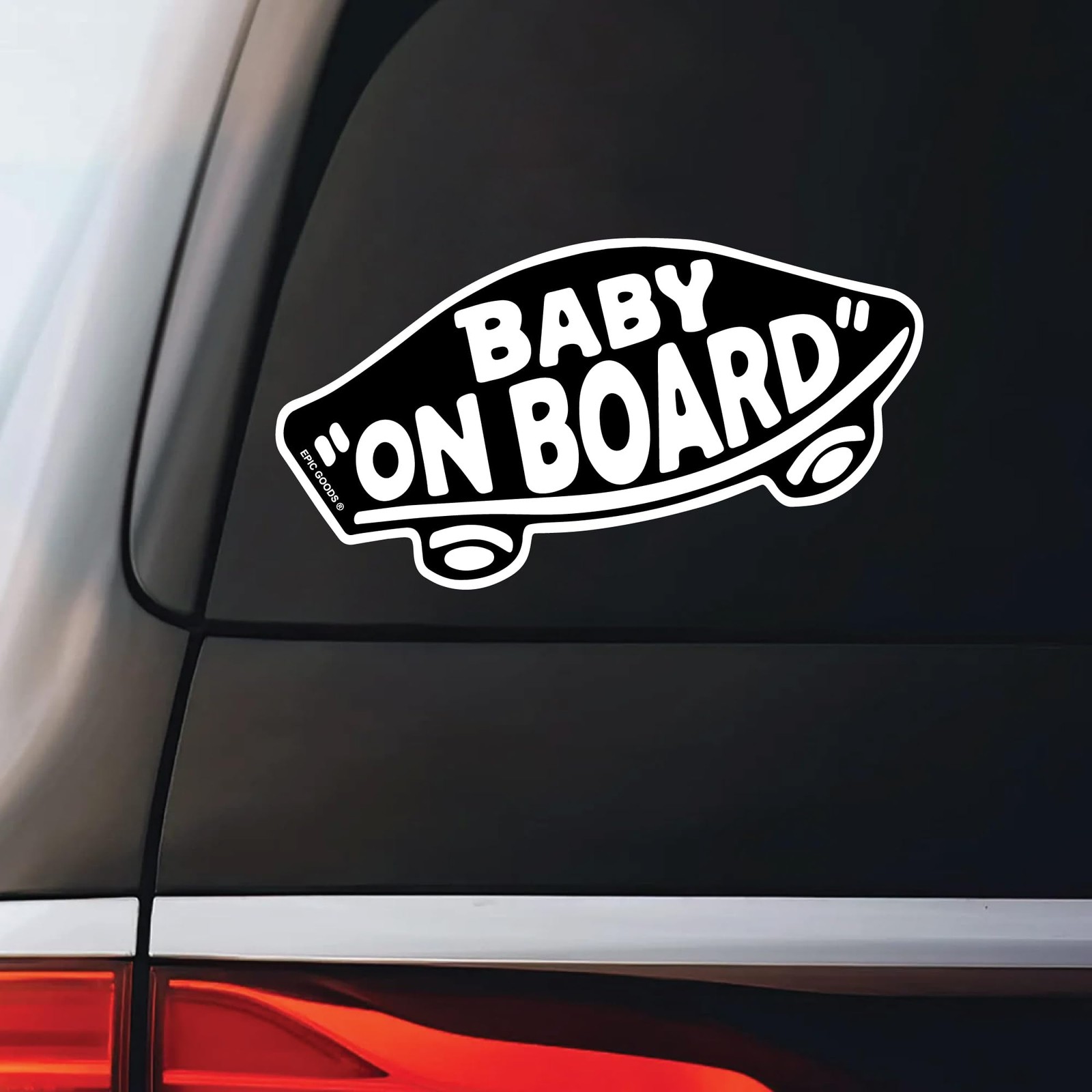 EPIC Goods Baby On Board Sticker for Cars, Trucks, Vans [2-Pack] Safety Sign