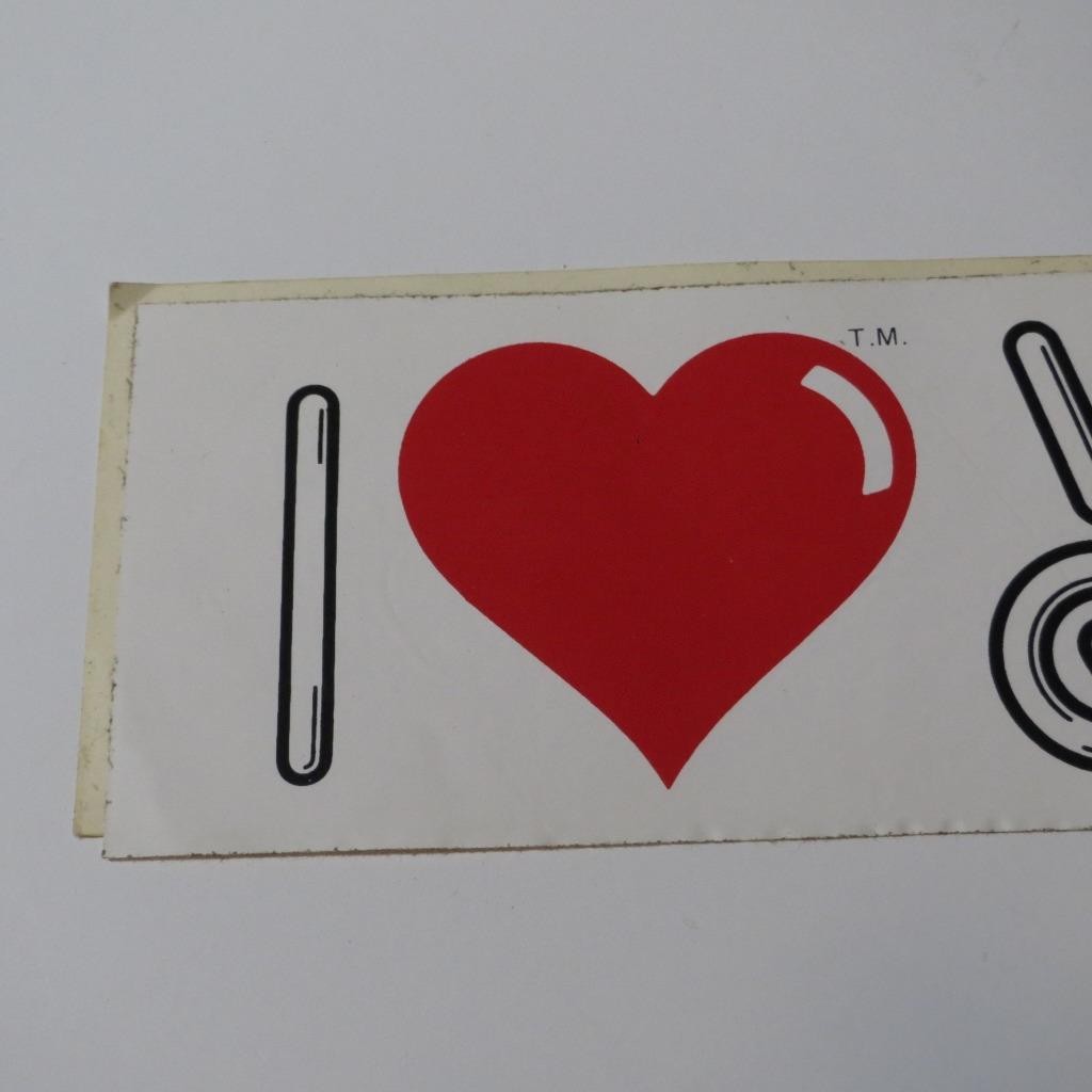 I Heart Love Video Game 1983 Vintage 80s Bumper Sticker Decal Atari Commodore 64