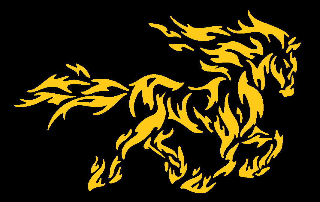 HORSE FLAME, FIRE HORSE, Decal Stickers for Cars, Windows, Laptops, Wall,