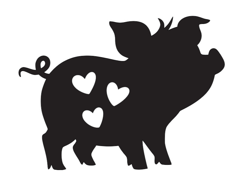 Love Pigs Heart Vinyl Decal Sticker Car Truck Window Laptop Water Bottle Sticker