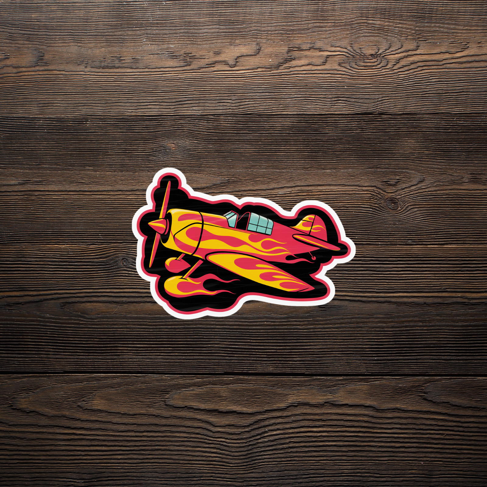 Vintage Airplane Sticker – Retro Aircraft Decal for Aviation Enthusiasts #1773