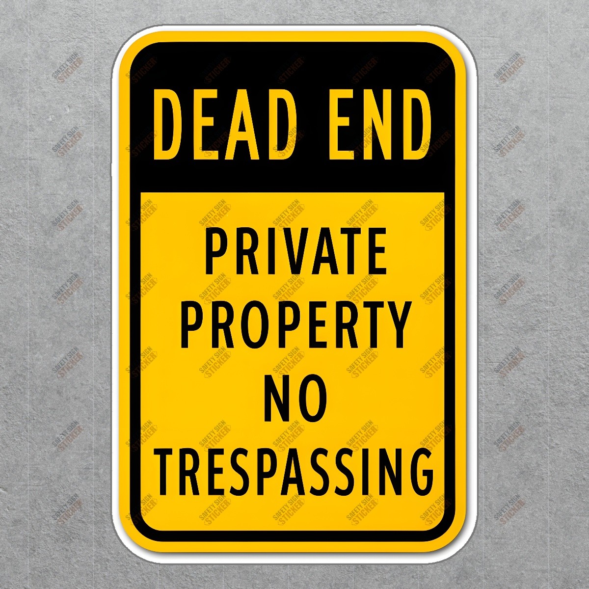 Dead End Private Property No Trespassing Safety Sign Sticker #974747