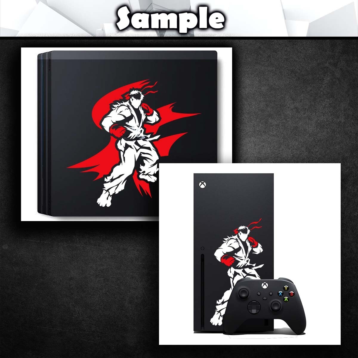 Ryu Street Fighter Vinyl Decal Sticker (Video Game Car Laptop PC Tower Decor)