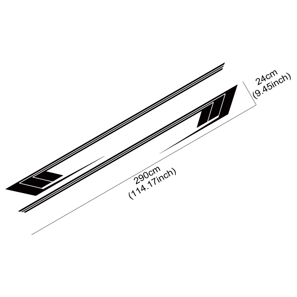 Aftermarket Jeep Cherokee XJ Retro Hockey Stick Racing Side Stripe Decal – Body