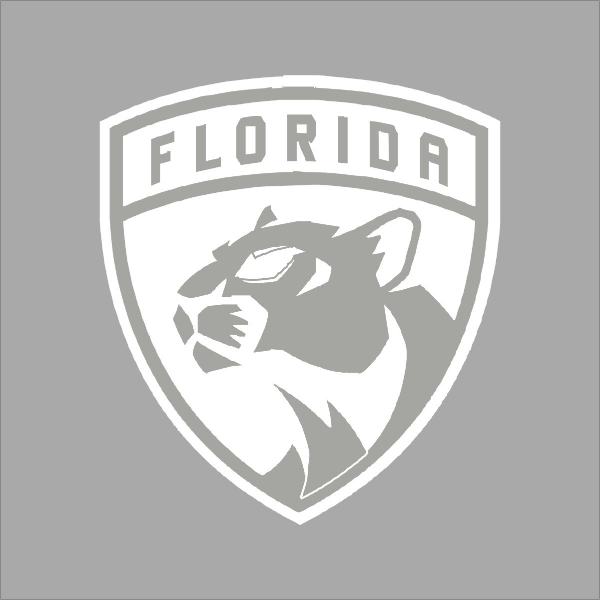 Florida Panthers #7 NHL Team Logo 1 Color Vinyl Decal Sticker Car Window Wall