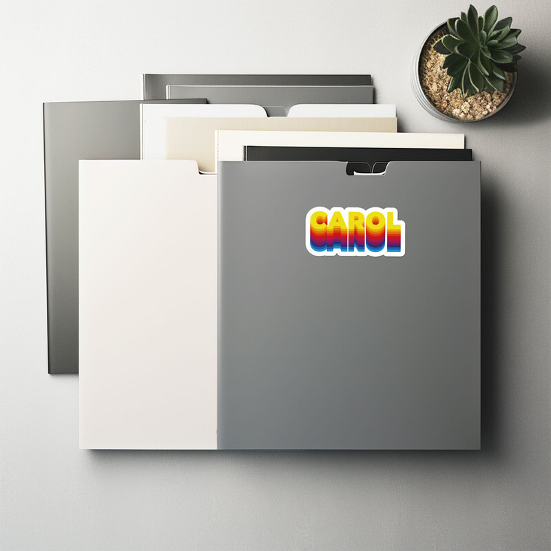 Rainbow Carol Name – Car Bumper Sticker Vinyl Art Decal