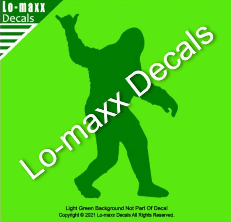 Bigfoot Hang Loose Shaka Original Art Superior Quality Die Cut Vinyl Decal