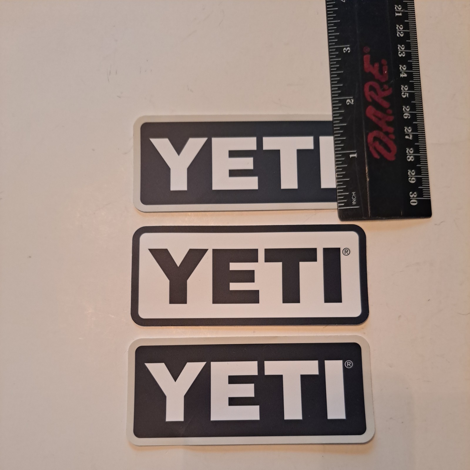 YETI Logo vinyl Stickers 3 peel & stick 4” decals new