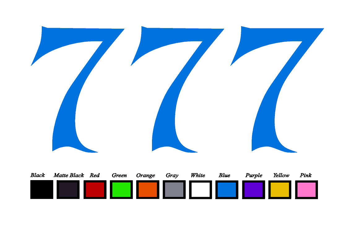 Lucky 7's LOGO Vinyl Decal Sticker Emblem Car Truck Window 4" 6" 8"