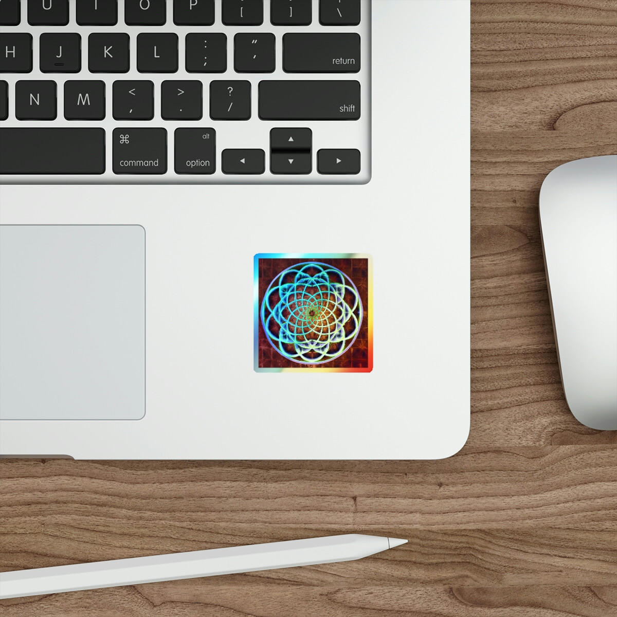 Flower of Life Holographic Die-cut Stickers