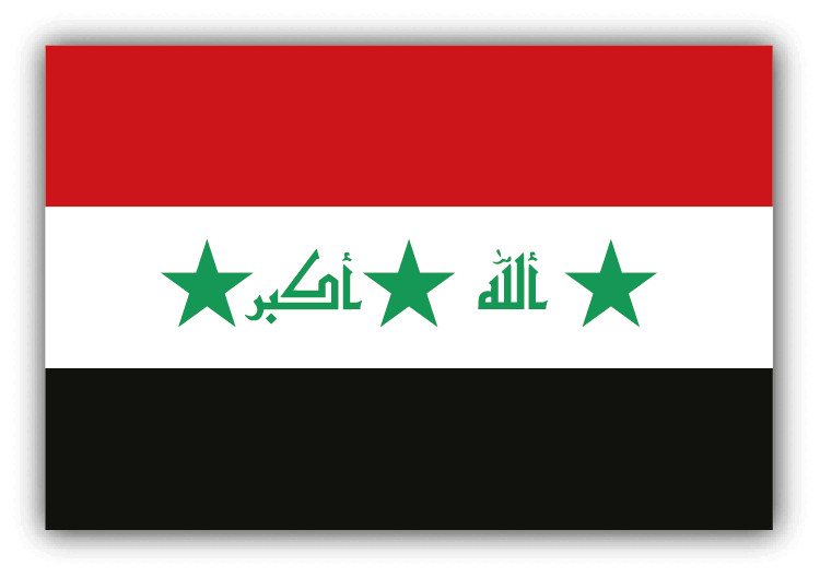 Iraq Flag Car Bumper Sticker Decal