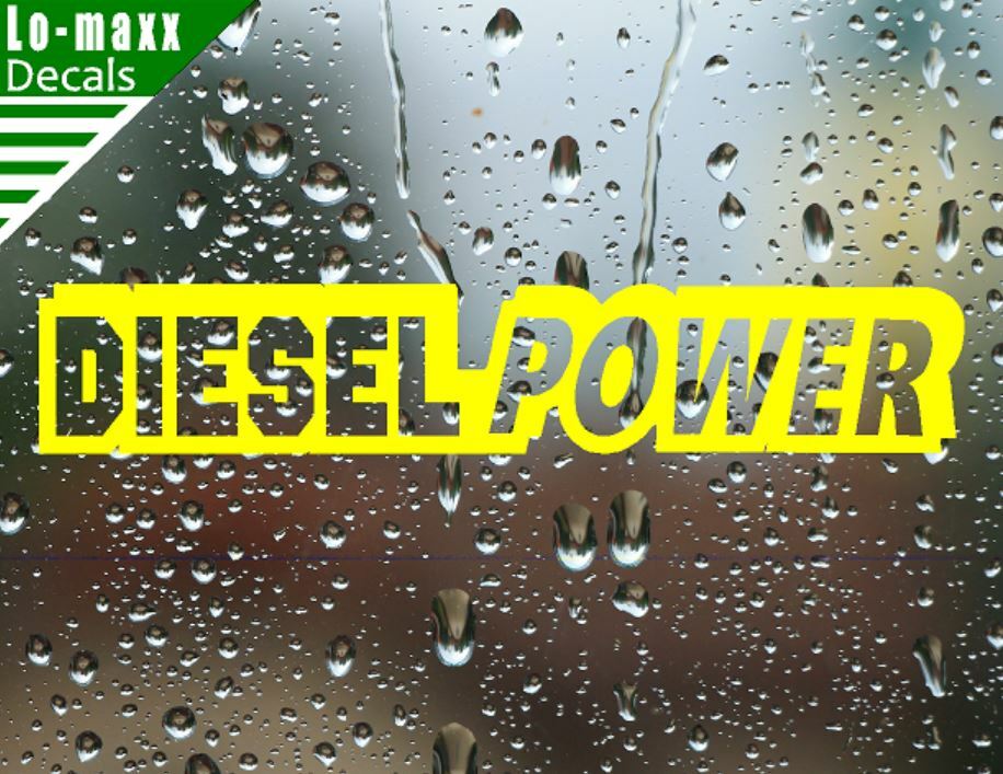 Diesel Power Truck Graphic Design Durable High Performance Die Cut Vinyl Decal