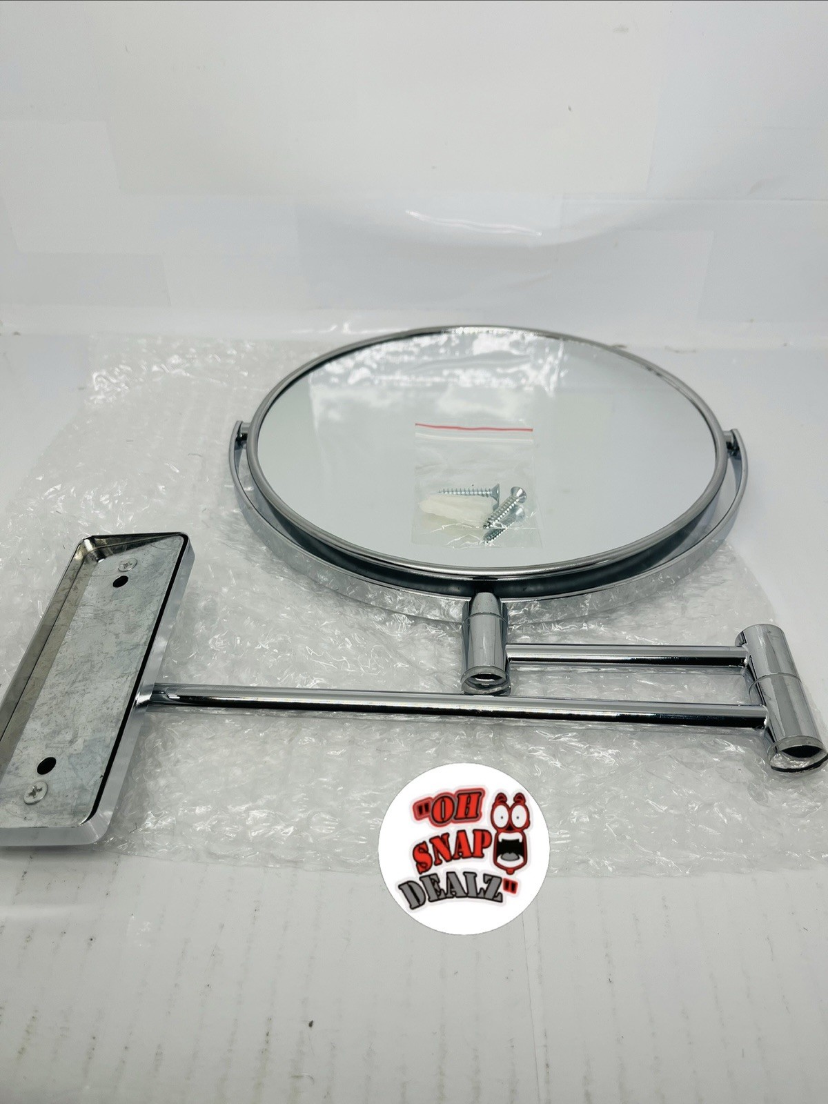 Better Living Products Cosmo 8" Wall Mount Mirror with Folding Arm, Chrome