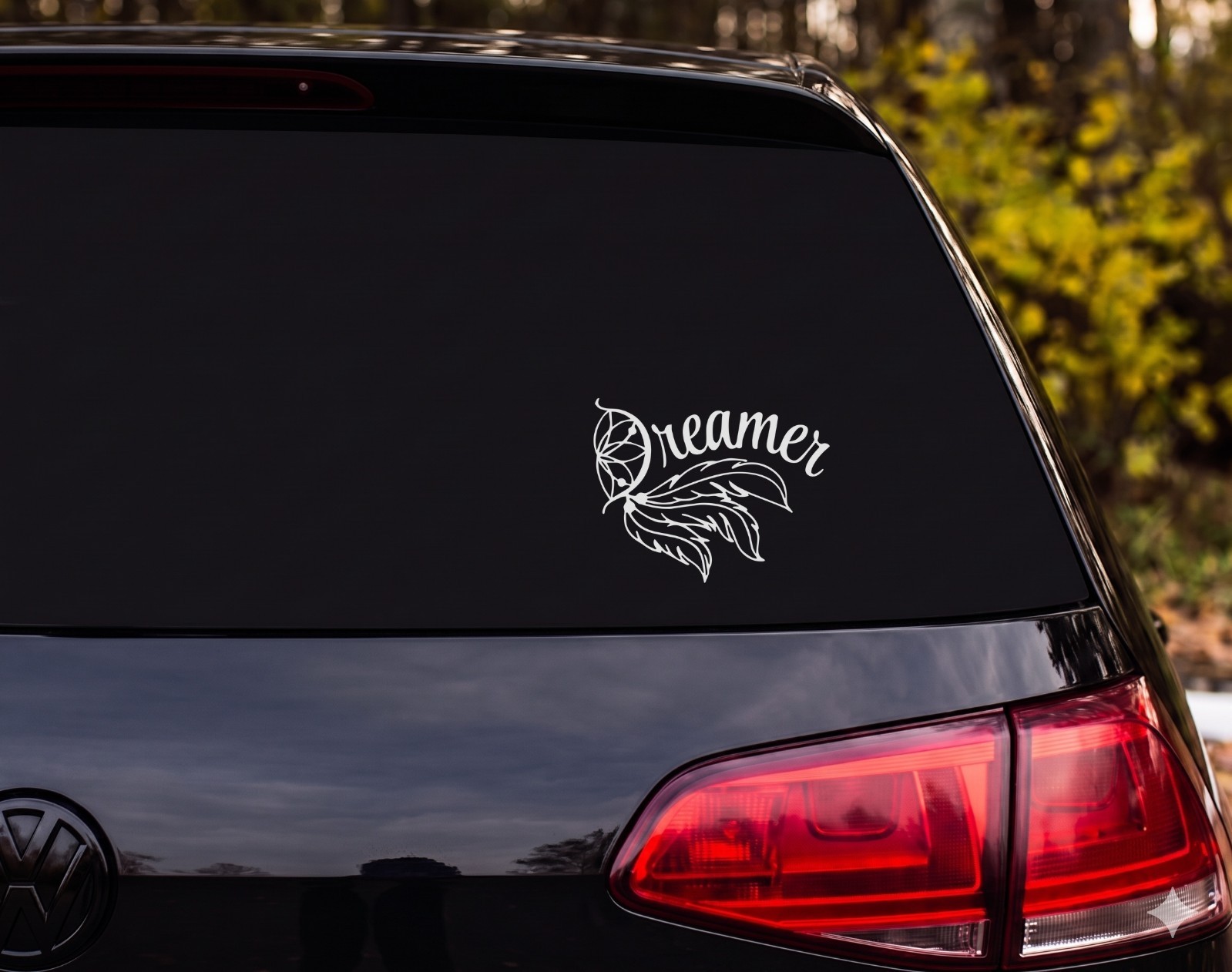 Dreamcatcher Feathers Text Vinyl Decal Sticker Car Wall | Boho Lover Gift