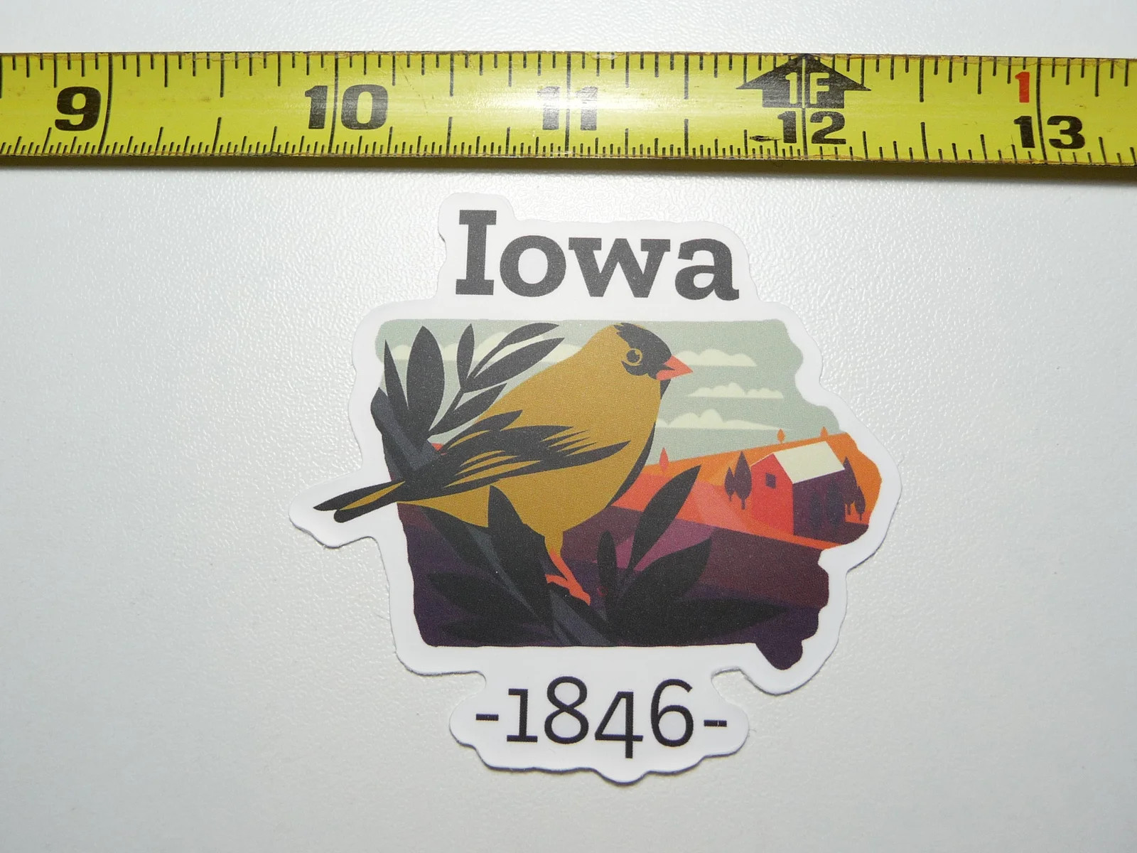 IOWA SMALL STICKER DECAL STATE PRIDE BIRTH TRAVEL VACATION TRIP USA