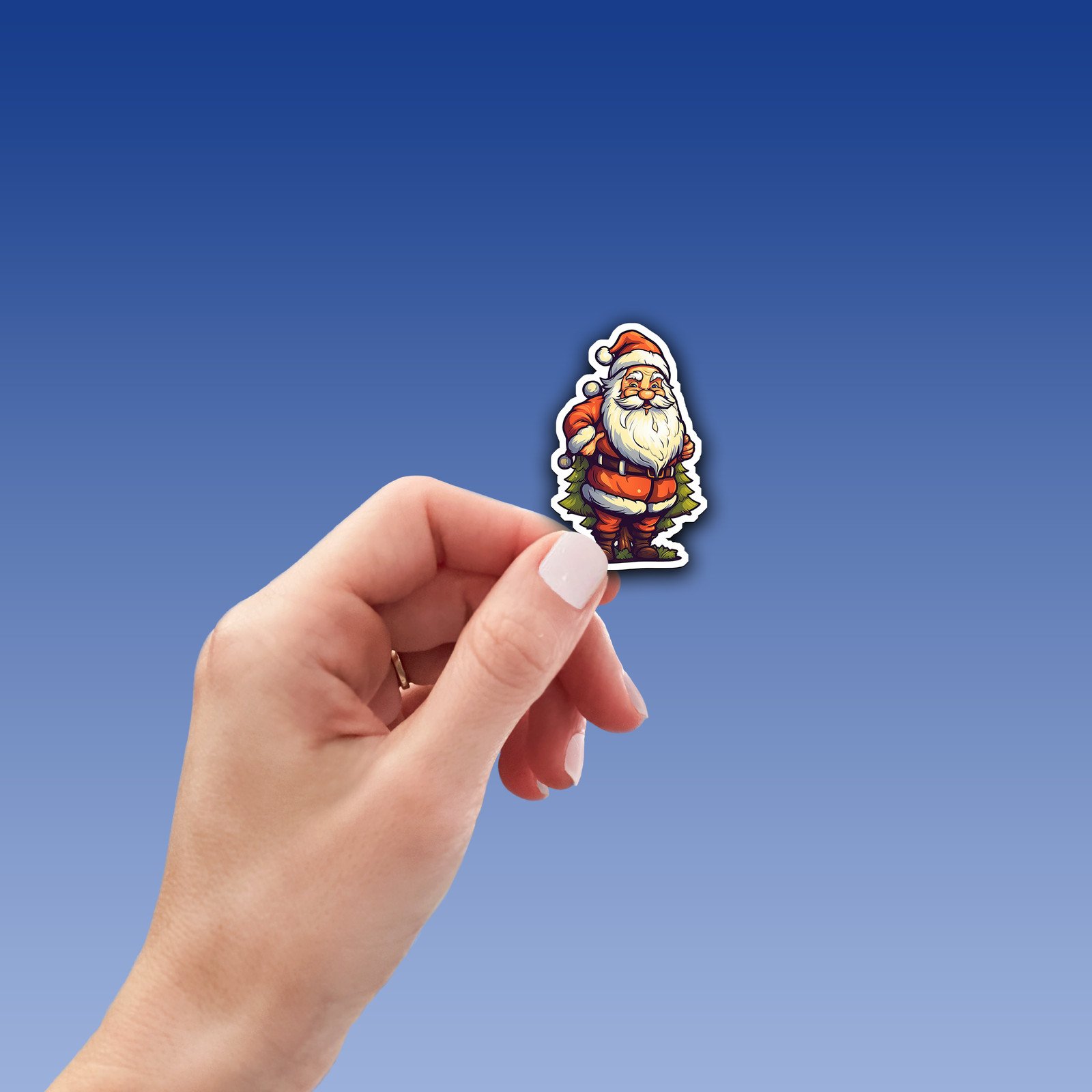 Santa Claus Vinyl Sticker – Bring the Magic of Christmas Anywhere