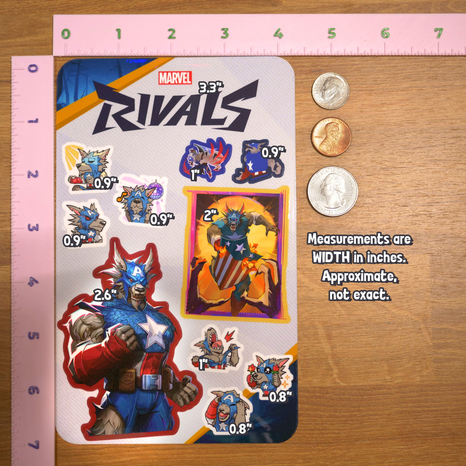 Marvel Rivals Captain America (Capwolf) Sticker Sheet