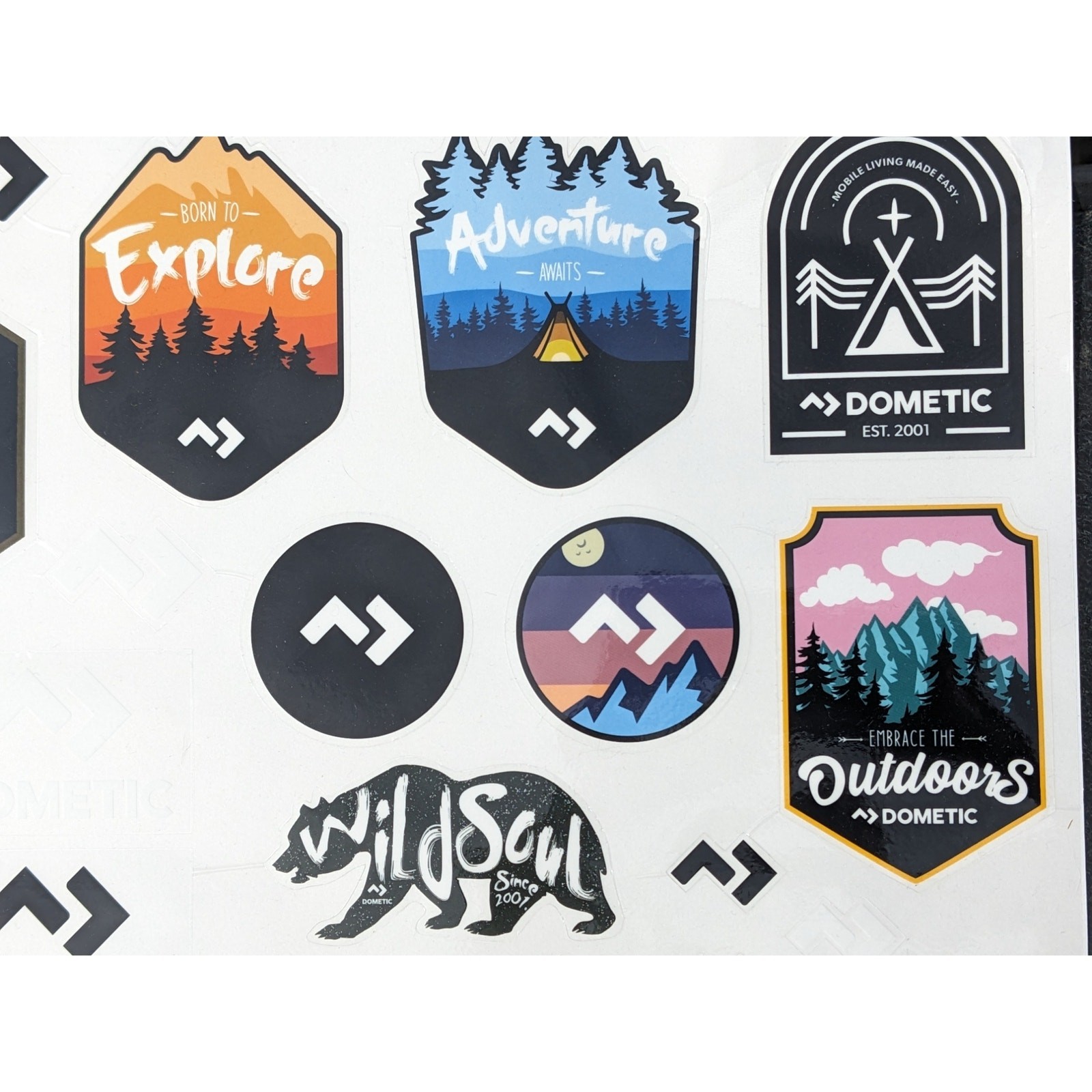 Lot 36 DOMETIC STICKERS Cooler RV Bumper Window ~ Wild Outdoor Explore Bear Buck