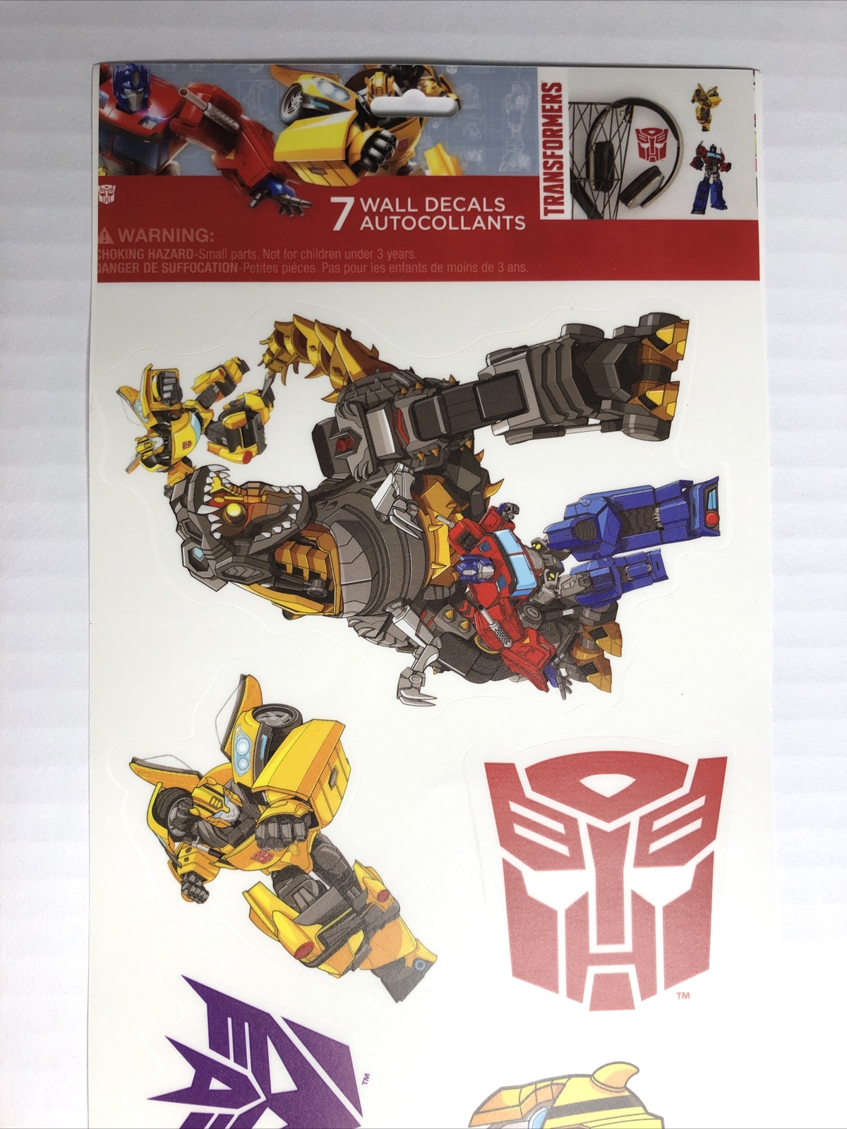 Transformers Wall Decals Removable & Repositionable Made in USA