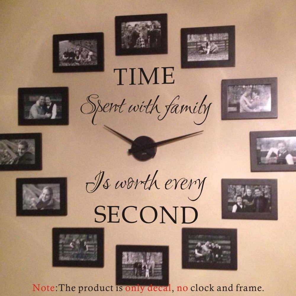 Time Spent with Family is Worth Every Second Family Wall Decals Peel and Stic…